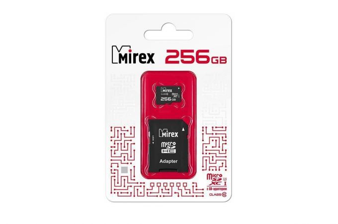Карта памяти microSDХC MIREX 256 GB UHS-I U3 (class 10) с адаптером (13613-AD3UH256)