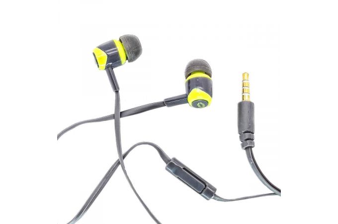 Наушники вакуумные проводные TDS-V56 (серо-желтый)