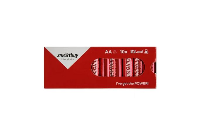 Батарейка алкалиновая Smartbuy LR06/AA 10 box цена за упаковку 10 шт (SBBA-2A10BX)