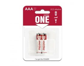 Батарейка алкалиновая Smartbuy ONE LR03/AAA 2B цена за блистер 2 шт (SOBA-3A02B-Eco)