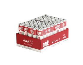 Батарейка алкалиновая Smartbuy ONE LR03/AAA 40 bulk цена за упаковку 40 шт (SOBA-3A40S-Eco)