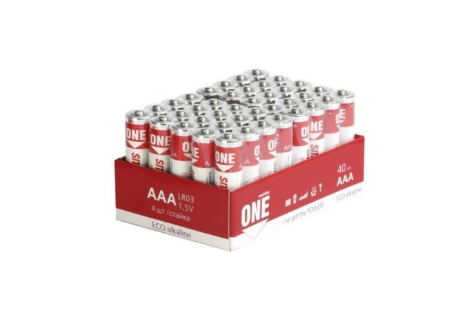 Батарейка алкалиновая Smartbuy ONE LR03/AAA 40 bulk цена за упаковку 40 шт (SOBA-3A40S-Eco)