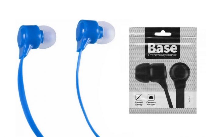 Наушники вакуумные проводные Perfeo BASE (бирюзовый)