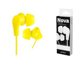 Наушники вакуумные проводные Perfeo NOVA (желтый)