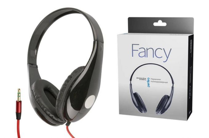 Наушники вакуумные проводные мониторные Perfeo FANCY (черный)
