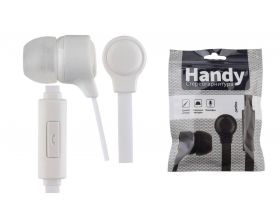 Наушники вакуумные проводные Perfeo c микрофоном HANDY (белый) new