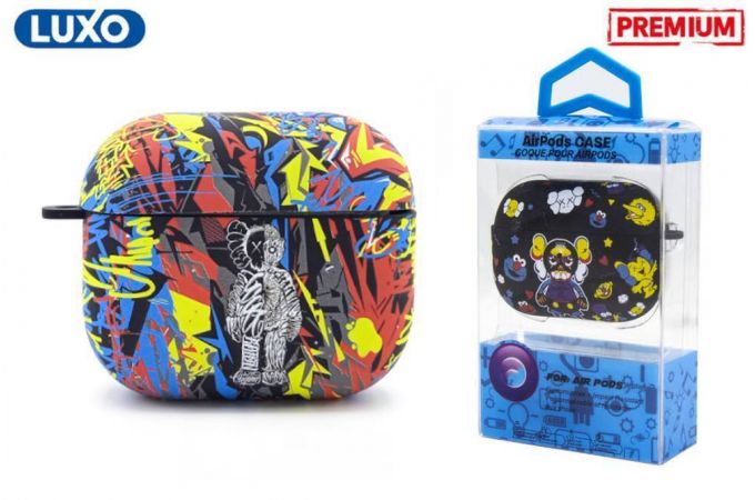 Чехол для наушников LUXO KAWS для Apple AirPods PRO Рисунок A192