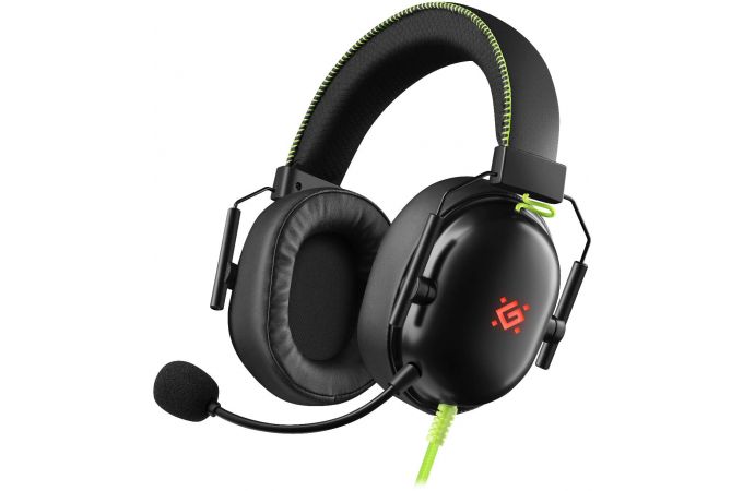 Гарнитура игровая Defender Toxic черный объемный звук 7.1 /динамики 50 мм./кабель2,0м