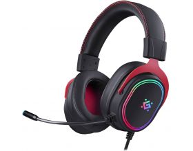 Гарнитура игровая Defender Vapor черный объемный звук 7.1, RGB, кабель 2.2 м.