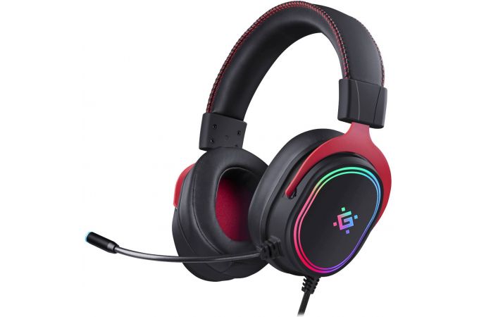 Гарнитура игровая Defender Vapor черный объемный звук 7.1, RGB, кабель 2.2 м.