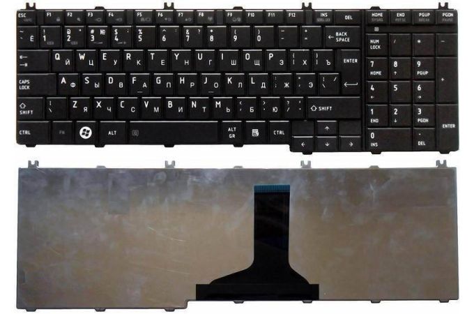 Клавиатура для ноутбука Toshiba Satellite C650 черная