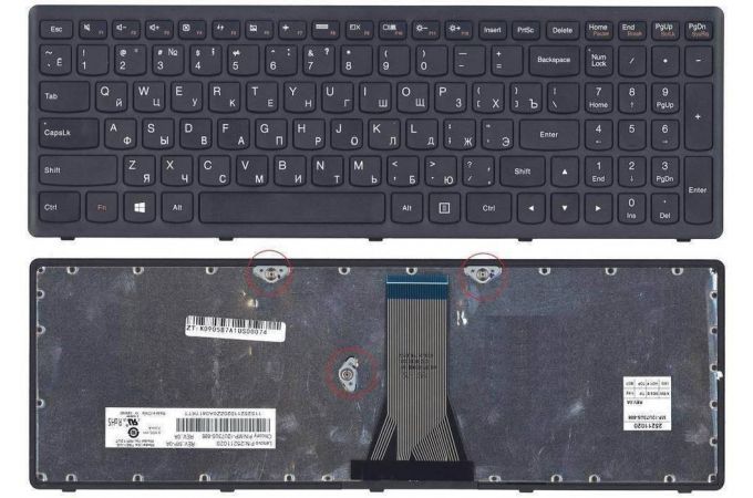 Клавиатура для ноутбука Lenovo IdeaPad G505 с черной рамкой