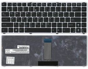 Клавиатура для ноутбука Asus UL20 черная с серой рамкой