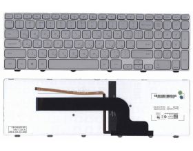 Клавиатура для ноутбука Dell Inspiron 15-7000 серебристая с подсветкой