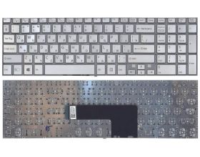 Клавиатура для ноутбука Sony Vaio SVF15 серая без рамки
