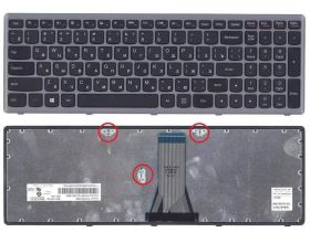 Клавиатура для ноутбука Lenovo IdeaPad G505 с серой рамкой