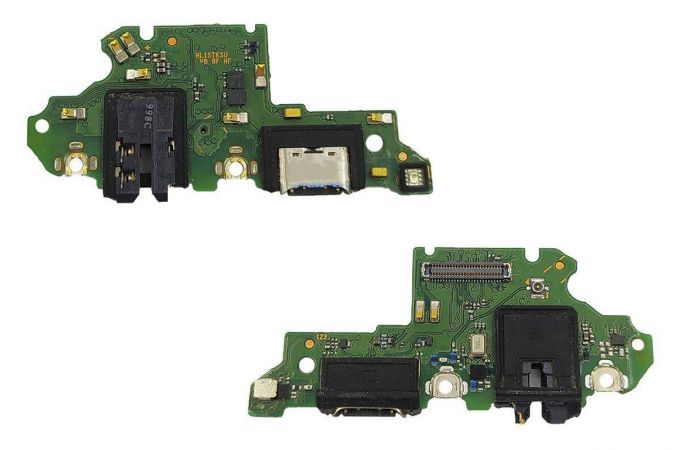 Шлейф для Huawei P Smart Z с разъемом зарядки + разъем гарнитуры (плата) HQ