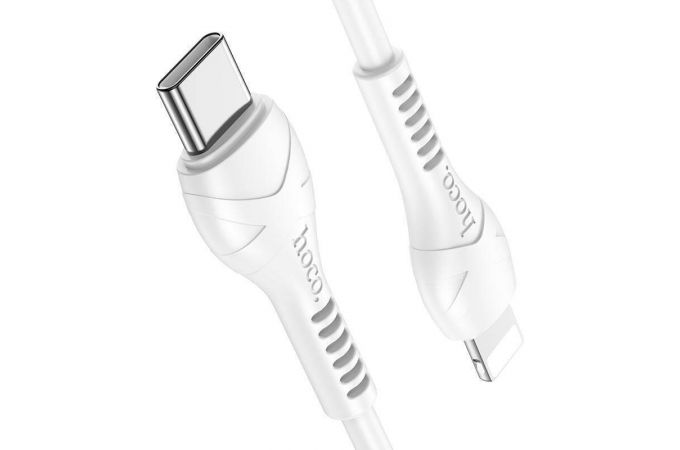 Кабель USB Type-C - Lightning HOCO X55, 3A PD20W (белый) 1м (с усилением сгиба)