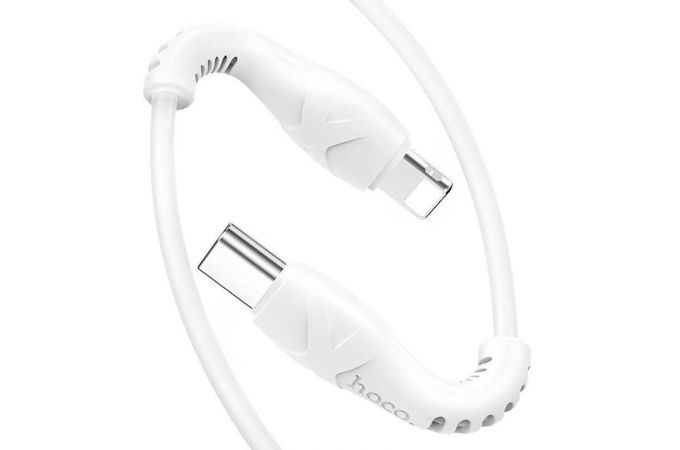 Кабель USB Type-C - Lightning HOCO X55, 3A PD20W (белый) 1м (с усилением сгиба)
