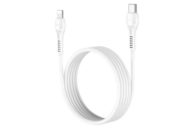 Кабель USB Type-C - Lightning HOCO X55, 3A PD20W (белый) 1м (с усилением сгиба)