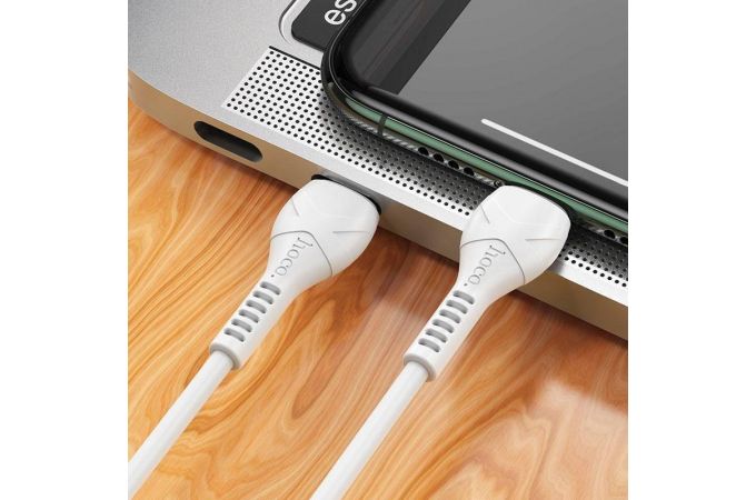 Кабель USB Type-C - Lightning HOCO X55, 3A PD20W (белый) 1м (с усилением сгиба)