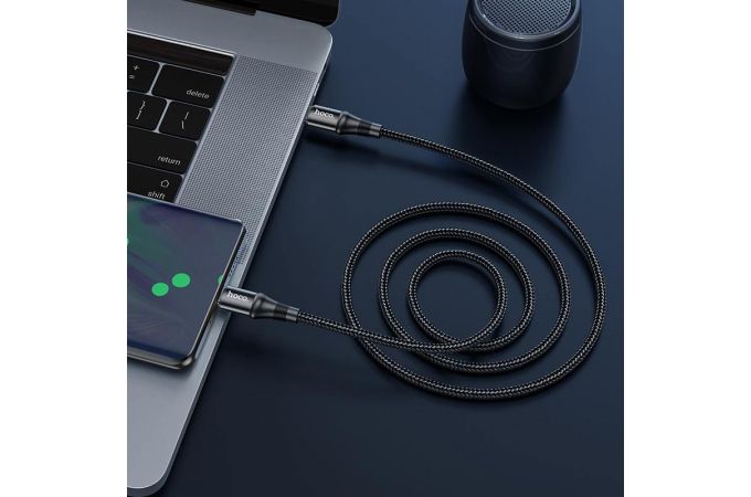 Кабель USB Type-C - USB Type-C HOCO X50, 5A/20V, PD100W (черный) 1м (в оплетке)