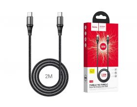 Кабель USB Type-C - USB Type-C HOCO X50, 5A/20V, PD100W (черный) 2м (в оплетке)