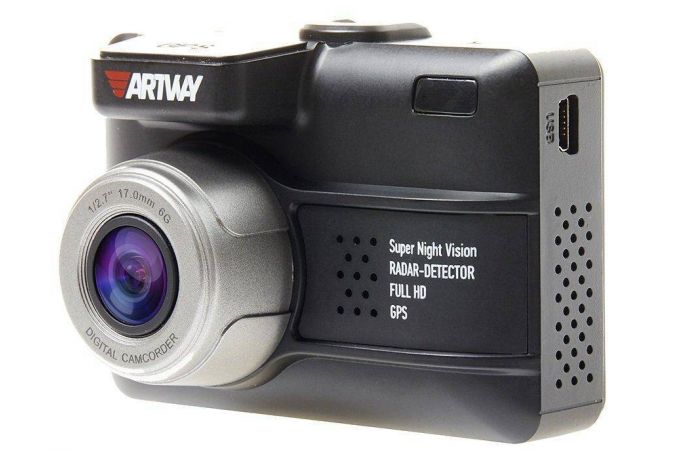 Автовидеорегистратор ARTWAY MD-105 + карта 16Gb +радар-детектор