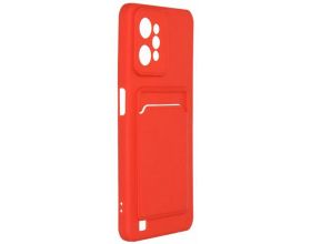 Чехол NEYPO Poket Matte Samsung A04s/A13 красный  с кармашком