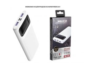 Универсальный дополнительный аккумулятор Power Bank Walker WB-910, 22,5Вт, 10000 mAh, Li-Pol, 3A вх/вых, быстрая зарядка PD, диспл, белое