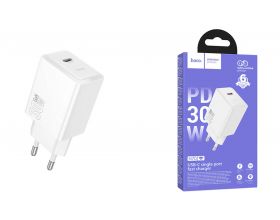 Сетевое зарядное устройство USB-C HOCO N70 Nuevo single port PD30W (белый)