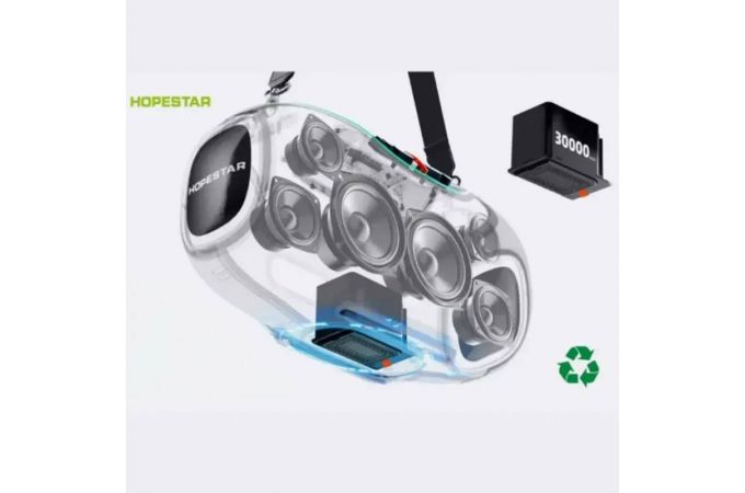 Портативная беспроводная колонка HOPESTAR A80 (серый) 350W
