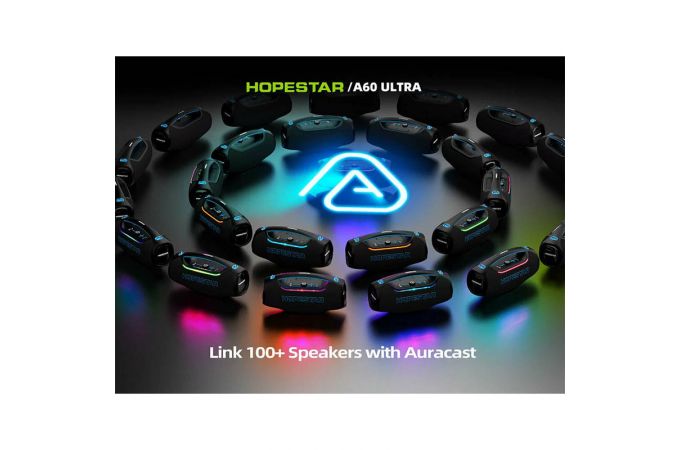 Портативная беспроводная колонка HOPESTAR A60 ULTRA (черный) 450W