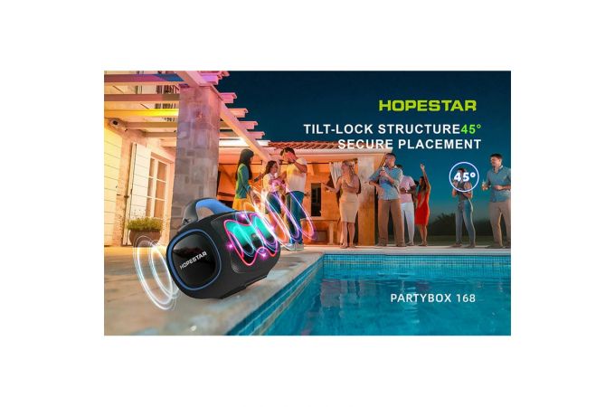 Портативная беспроводная колонка HOPESTAR PARTY BOX 168 (серый) 400W