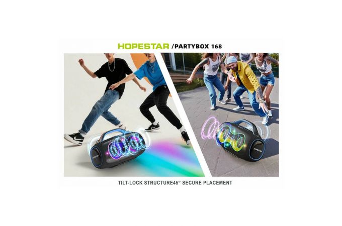 Портативная беспроводная колонка HOPESTAR PARTY BOX 168 (серый) 400W