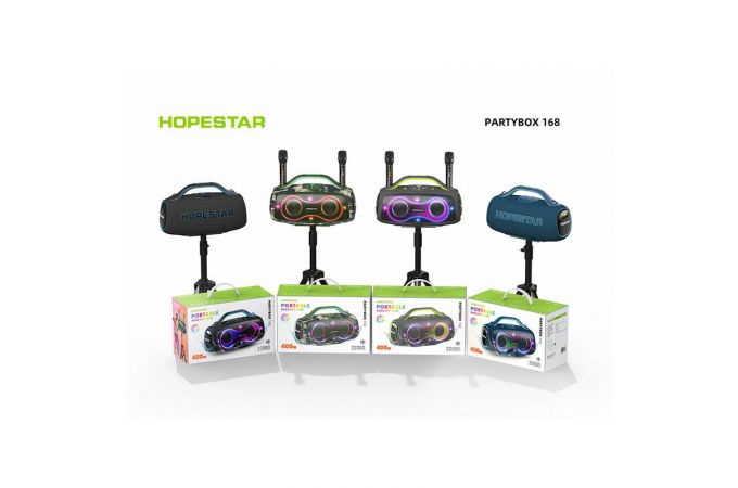 Портативная беспроводная колонка HOPESTAR PARTY BOX 168 (серый) 400W