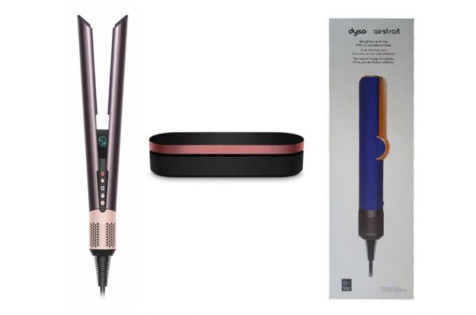 Фен выпрямитель для волос DYSO HT01 с кейсом (фиолетовый с розовым)