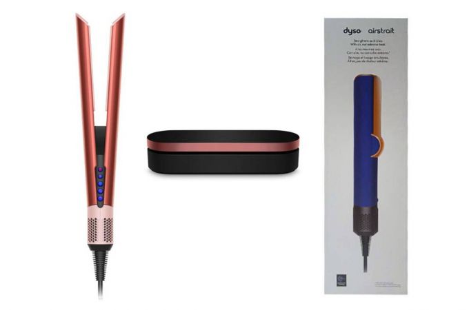 Фен выпрямитель для волос DYSO HT01 с кейсом (красно розовый)