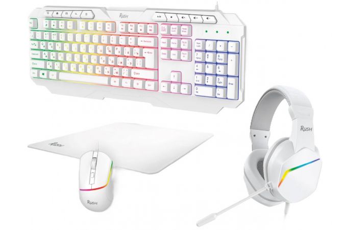 Игровой набор Smartbuy F10 белый (SBC610GW) клавиатура+мышь+гарнитура+коврик