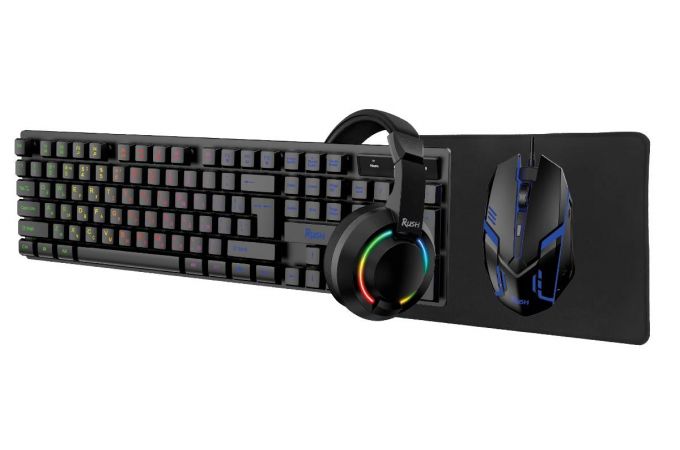 Игровой набор Smartbuy F12 черный (SBC612GK) клавиатура+мышь+гарнитура+коврик