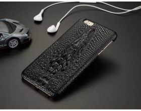 Чехол FASHION для Apple iPhone 6/6S голова крокодила 3D (черный)