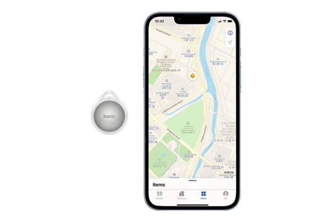 Беспроводная метка AirTag HOCO DI29 Plus Water droplet shape ant-ilost tracker (белый)  ( работает только с iOS Apple)