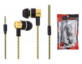 Наушники вакуумные проводные TOPGREAT c микрофоном (золотой)