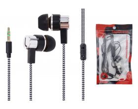 Наушники вакуумные проводные TOPGREAT c микрофоном (черный)
