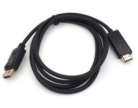 Кабель DisplayPort DP (папа) - HDMI (папа) 1,8 м черный (V1.4)