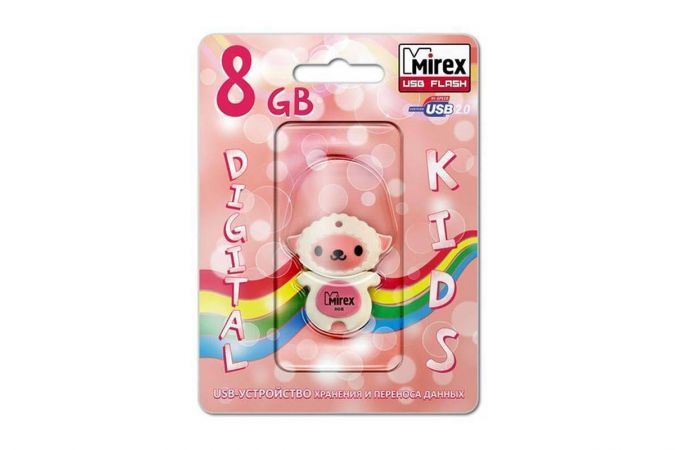 Флешка USB 2.0 Mirex SHEEP PINK 8GB (ecopack)