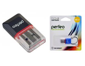 Картридер Perfeo Card Reader Micro SD, (PF-VI-R008 Black) чёрный