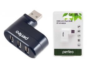 Разветвитель USB HUB Perfeo 3 Port, (PF-VI-H024 Black) чёрный