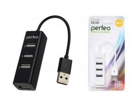Разветвитель USB HUB Perfeo 4 Port, (PF-HYD-6010H Black) чёрный