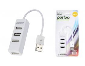 Разветвитель USB HUB Perfeo 4 Port, (PF-HYD-6010H White) белый